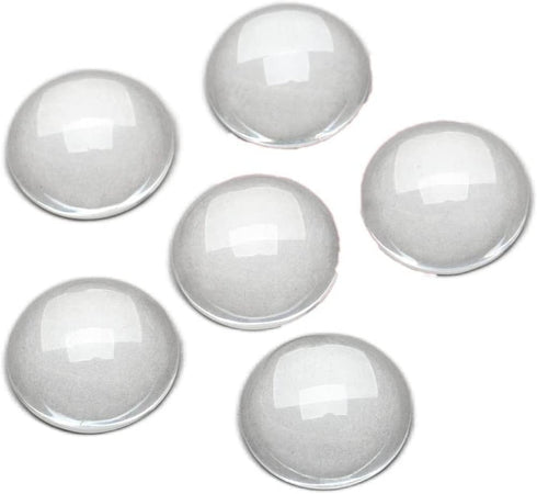 dophee Round Glass Cabochon for Jewelry Making, Clear Dome Tiles Cabochons with Flat Back, Dome Bead Cameo Cabochon Tile for DIY Craft Photo, Pend...
