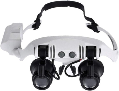 Iywish Multi-Use Magnifying Glass 10X 15X 20X 25X LED Illuminated Headband Magnifier...