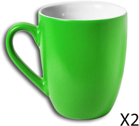 Homvare Porcelain Coffee Mug, Suitable for Both Hot and Cold Beverage Dishwasher and Microwave Safe, 10 oz - 4 Colors - 4 Pack...