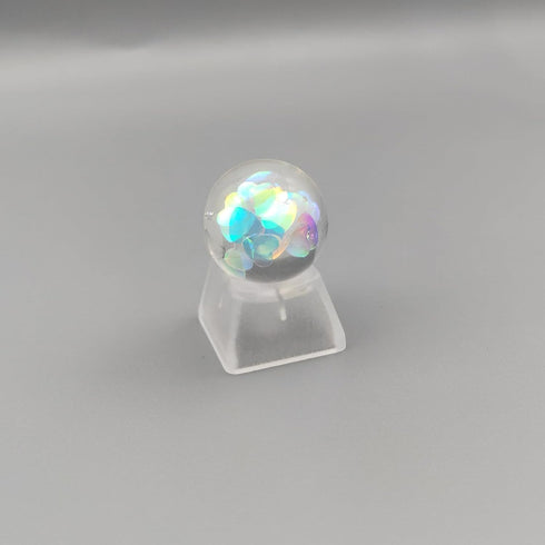 Personalized Crystal Ball Keycap Handmade OEM Profile Keycap Base DIY Custom ESC Backlit Keycap for Mechanical Keyboard MX Switch (Heart)...