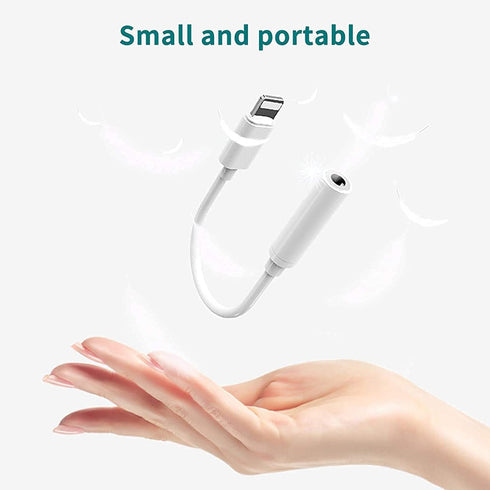 Apple MFi Certified 2 Pack Headphone Adapter for iPhone Connects Lightning to 3.5mm Dongle Auxiliary Audio Splitter Cable Adapter Compatible with ...