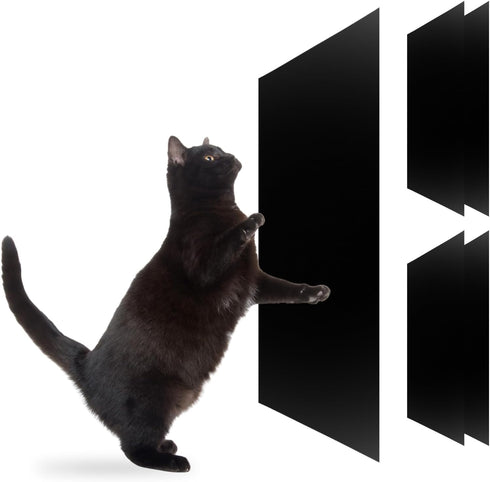 Cat Scratch Mat (Black, 5-Pack, 9.8''*18.8''), Furniture Protector from Cats Scratching, Strong Self-Adhesive Backing for Easy and Sturdy Applicat...
