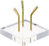 Hipiwe Gold Metal Arm Display Stand Easel with Acrylic Base Decorative Display Easel Holder for Sphere Crystal Ball Eggs Mineral Geodes Rock Seash...