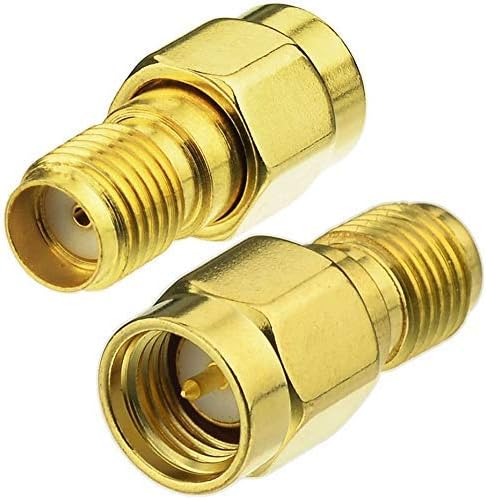 Superbat RF coaxial SMA Male to SMA Female Bulkhead RG174 6.56ft Cable + 3pcs RF Coax SMA Adapter Kit for SDR Equipment Antenna Ham Radio,3G 4G LT...