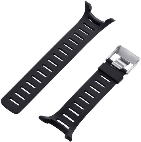 Watch Band Compatible with Suunto T1 T1C T3 T3C T3D T4C T4D, Soft Rubber Replacement Watch Strap for Suunto T Series Smart Watch, Black...