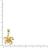Honolulu Jewelry Company 14K Yellow Gold Plated Sterling Silver CZ Plumeria Flower Nature Pendant Necklace with 18" Box Chain...