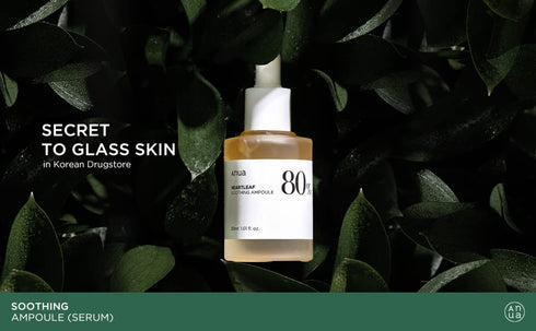 Anua Heartleaf 80 Soothing Ampoule 30ml / 1.01 fl.oz. I non-greasy, highly concentrated skin calm serum hydrating panthenol B5 calming treatment e...