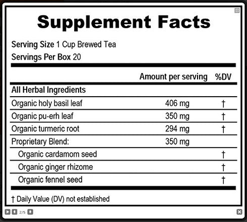 Lifestyle Awareness Turmeric Slim Chai, 20 Tea Bags...