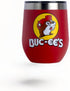 Buc-ees 10 oz Wine Stainless Steel Red Tumbler Vacuum Double Wall Insulation Lid...
