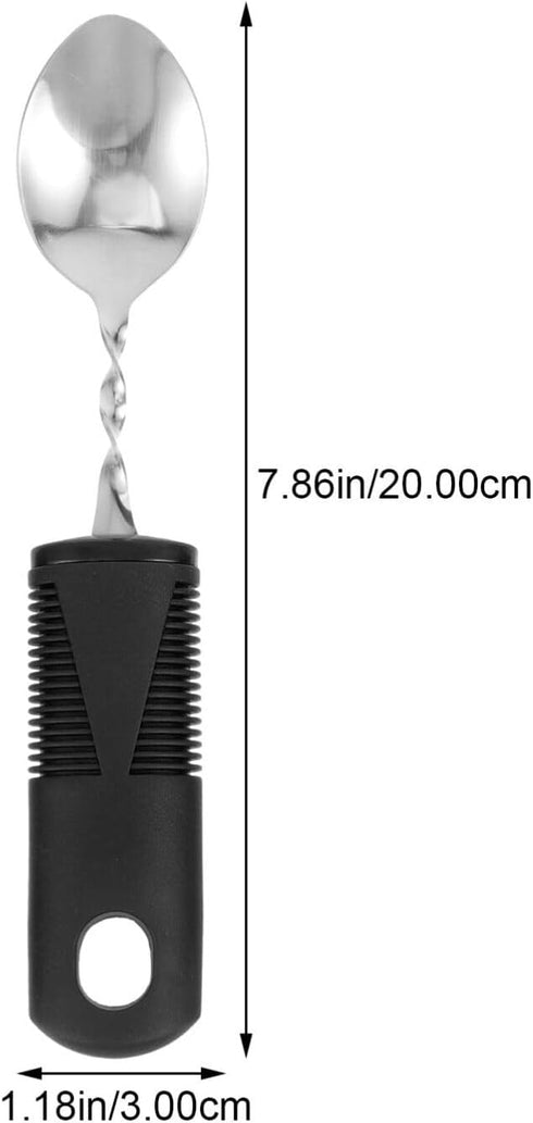 3pcs Bendable Cutlery Tableware for Elderly Weighted Utensil Angled Cutlery Adaptive Silverwares Adaptive Utensils for Eating Aid Built up Fork Ru...