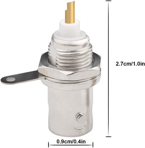 BNC Female Panel Mount Connector 25 Pcs BNC Chassis Female Nut Bulkhead Panel RF Connector Solder Jack Adapters for RG58 RG59 RG6 RF Coaxial Cable...