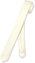 Vesuvio Napoli Narrow NeckTie Extra Skinny CREAM Color Men's Thin 1.5" Neck Tie...