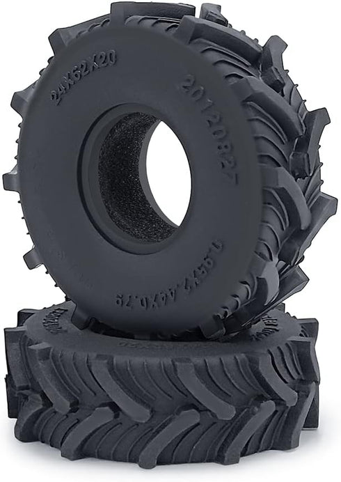 RCHUBAM 4PCS 1.0" Micro Crawler Tires Rubber Mud Tires for 1/18 TRX4M 1/24 Axial SCX24 90081 AXI00001 AXI00002 AXI00005 AXI00006 RC Crawler Car (6...
