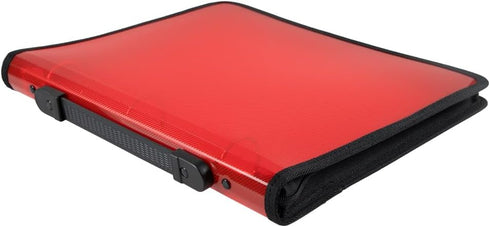 JAM PAPER Plastic Zipper 1.5 inch Binder - Red 3 Ring Binder - Sold Individually...
