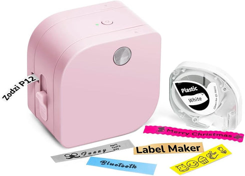 Zodzi Label Maker, P12 Label Maker Machine with Tape, Portable Thermal Label Printer for Organization,Mini Bluetooth Label Maker for Home, School ...