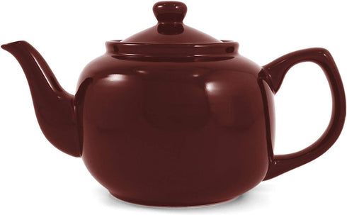 Burgundy Classic 6 Cup Ceramic Teapot...
