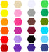 Exquiss 2400pcs Precut Hexagon Tissue Paper 2.4 x 2.2 Inch for Art Craft Tissue Paper Decorative Art Rainbow Kids DIY Handcraft Wall Art...
