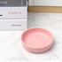 Pink Paper Clips Holder Ceramic Paperclips Dispenser Round Binder Clips Holder Small Push Pin Storage Plate Elegant Desktop Organizer for School H...