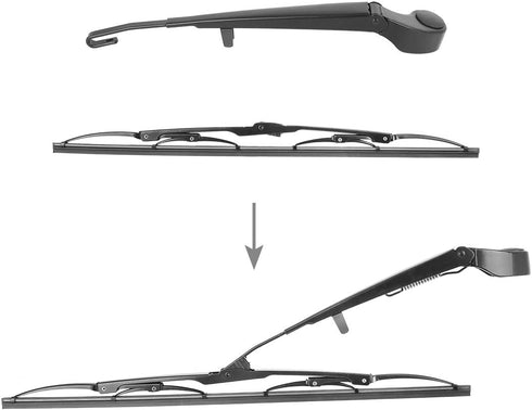 X AUTOHAUX Rear Windshield Wiper Blade Arm Set for BMW X5 E53 1999-2006 - 450mm 18inch...