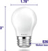 15-25 Watt Equivalent LED Light Bulbs, Dimmable, Soft White 2700K, E26 Medium Base, Low Watt LED Bulbs, 2W 200LM, A15 Frosted, Pack of 6...