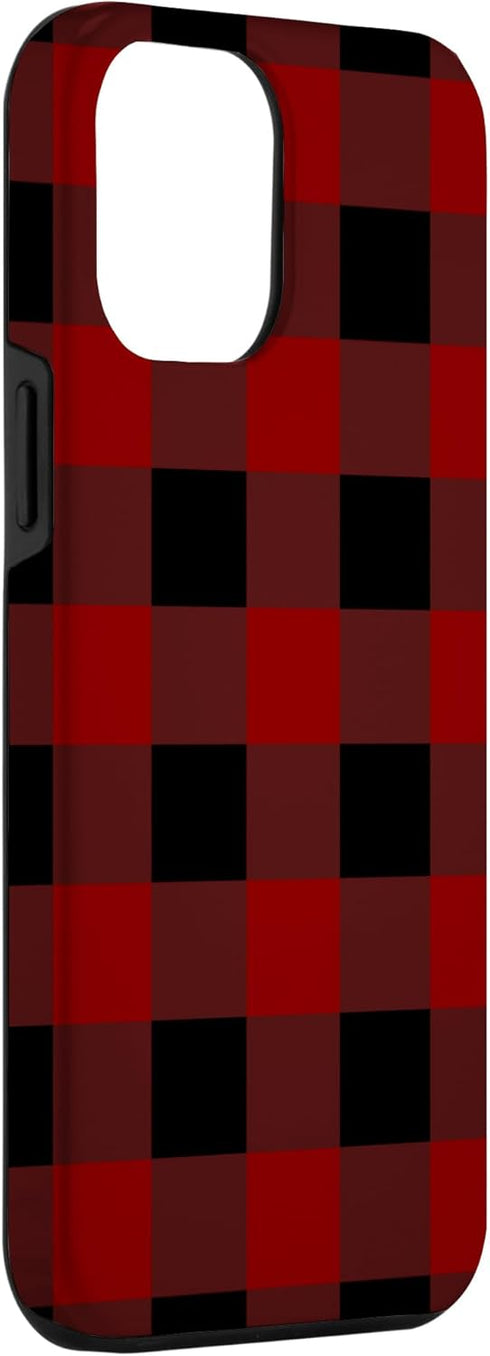 iPhone 12 Pro Max Buffalo Plaid Check Tartan Pattern Lumberjack Flannel Case...