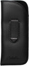 Calabria Slim Eye Glasses Case w/Clip Soft PU Leather Black Men Women Eyeglasses Pouch Slip-In Eyewear Holder Sunglass Bag...