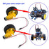 2pcs DC3-6V TT Motor 1:48 Reduction Ratio 200RPM Dual Shaft Gearbox with Hookup Wires Male Dupont Connector + 2pcs 65mm Tire Wheel for Arduino Mic...