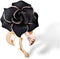Rose Gold Flower Brooch Black White Rose Petals Brooches & Pins for Women...