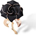 Rose Gold Flower Brooch Black White Rose Petals Brooches & Pins for Women...