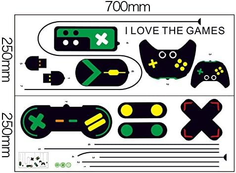 Amaonm Removable Creative Game Controllers Vinyl Wall Decal Peel & Stick Art Decor Games Wall Stickers for Kids Children Boy Bedroom Playroom Nurs...
