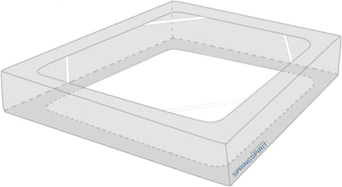 Box Spring Cover Queen Size with Smooth and Elastic Woven Material, Only Covers Sides, Alternates for Bed Skirt, Wrinkle & Fading Resistant, Washa...