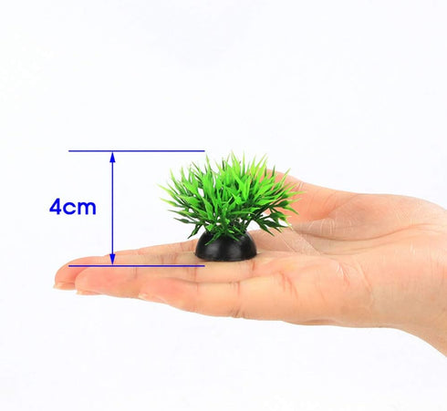 Smoothedo-Pets Aquarium Plants Fish Tank Decorations 4inch/10pcs Set Plastic Artificial Plant Goldfish Waterscape Fish Hides for Small Fish Tank/B...