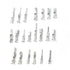 260Pcs 26values Connector Pins Terminal Automotive Car Electrical 1/1.5/1.8/2.2/2.8/3.5mm Wire Removal Non-Insulated Plug Male & Female Crimp...