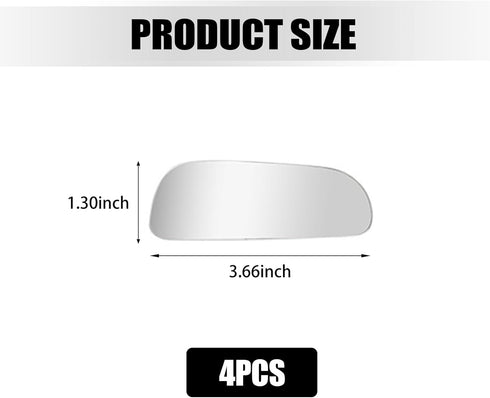 4 PCS Car Blind Spot Mirror, HD Convex Frameless Glass Waterproof Auxiliary Mirror with Adhesive, Universal 360-degree Large View Rearview Accesso...