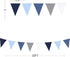 32Ft Deep Blue Party Decorations Royal Triangle Flag Pennant Bunting Fabric Garland for Wedding Birthday Ahoy Achor Nautical Pirate Bridal Baby Sh...