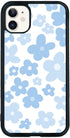 Light Blue Flower Phone Case Compatible with iPhone 11 6.1 Inch - Shockproof Protective TPU Cute Blue Floral iPhone Case Designed for iPhone 11 Ca...
