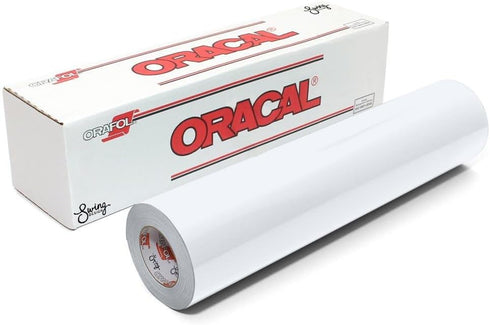 Oracal 751 Gloss Premium Long-Term Craft Vinyl for Cutters and Plotters 12 Inch by 6 Foot Roll (Gloss White)...