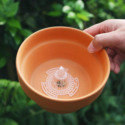 30PCS Plastic Cone Flower Pot Hole Mesh Pad 3 Sizes DIY Planter Bottom Cone Mat Mesh Hole Screens Bonsai Bottom Mat Prevent Soil Loss Leak-Proof P...
