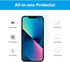 GLASS-M Anti-Blue Light Screen Protector for iPhone 13 Mini, Eye Protection 9H Tempered Glass, Full Coverage Anti Blue Ray Glass Screen Cover, Blu...