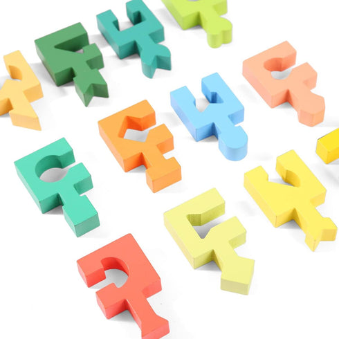 Wooden Shapes Puzzles Blocks Geometric Brain Teaser Montessori Toys Jigsaw 3D Logic IQ Game Shape Sorter Preschool STEM Educational Learning Gift ...