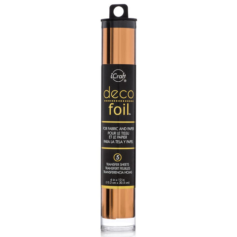 iCraft Deco Foil, 5 Transfer Sheets, 6" x 12", Copper...