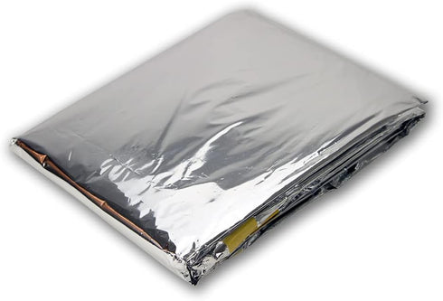Emergency Survival Mylar Thermal 2 Person Sleeping Bag - Accommodates 2 Adults - 64" X 87"- by Grizzly Gear...