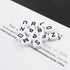 Song Xi 1200pcs White Round Acrylic Alphabet Beads - Black Letter Beads 4x7mm for Bracelets and Jewelry Making Key Chains...