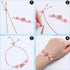 1 Box 12Pcs Slider Chain Bracelets Adjustable Slider Bracelet Brass Extender Chains with Rhinestone Ball End Rose Gold Slider Bracelet Findings fo...