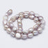 Beadthoven 45pcs/strand Natural Freshwater Pearl Beads 6-8mm Colorful Irregular Nuggets Pearl Beads Oval Rice Loose Spacers for DIY Necklace Brace...