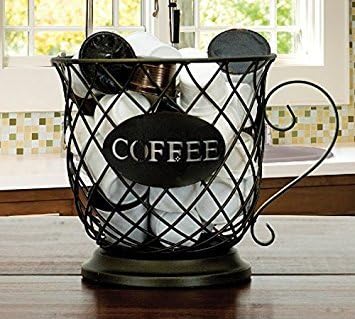 Boston Warehouse Coffee Mug Kup Keeper, Storage Basket,20 pods...