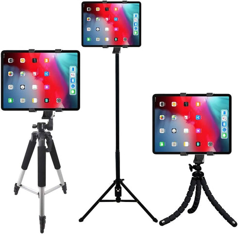 Acuvar Universal Tablet Tripod Holder Mount Adapter for iPad, Air, Air 2,iPad mini,Samsung Galaxy Tab,Microsoft Surface,Google Nexus & Many More T...