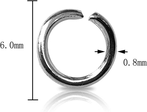 600 Pcs Silver Plated Jump Rings Split Rings Circle Clasp Connecting Rings Jewelry Necklace Bracelet Pendant Choker Charm Loops DIY Craft Earring ...
