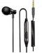 k8 Single Side Earphone in-Ear Stereo to Mono Earbud Headphones,3.5mm Plug Metal Noise Isolating Earplugs with mic,Spring Coil Reinforced Cord......
