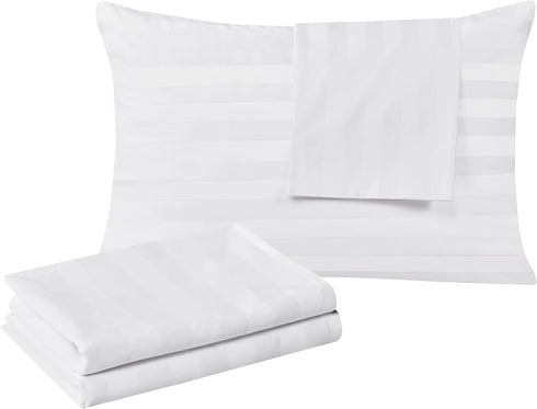 100% Egyptian Cotton King Pillow Protectors Set of 2, 400 Thread Count Sateen Weave Cooling Pillowcase, Easy Care Zippered Style Pillow Covers (St...